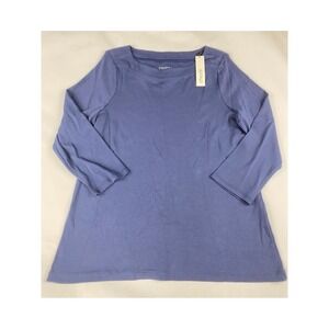 NWT Chico's Pima Cotton Shirt Chicos Size 1 (Medium) Blue